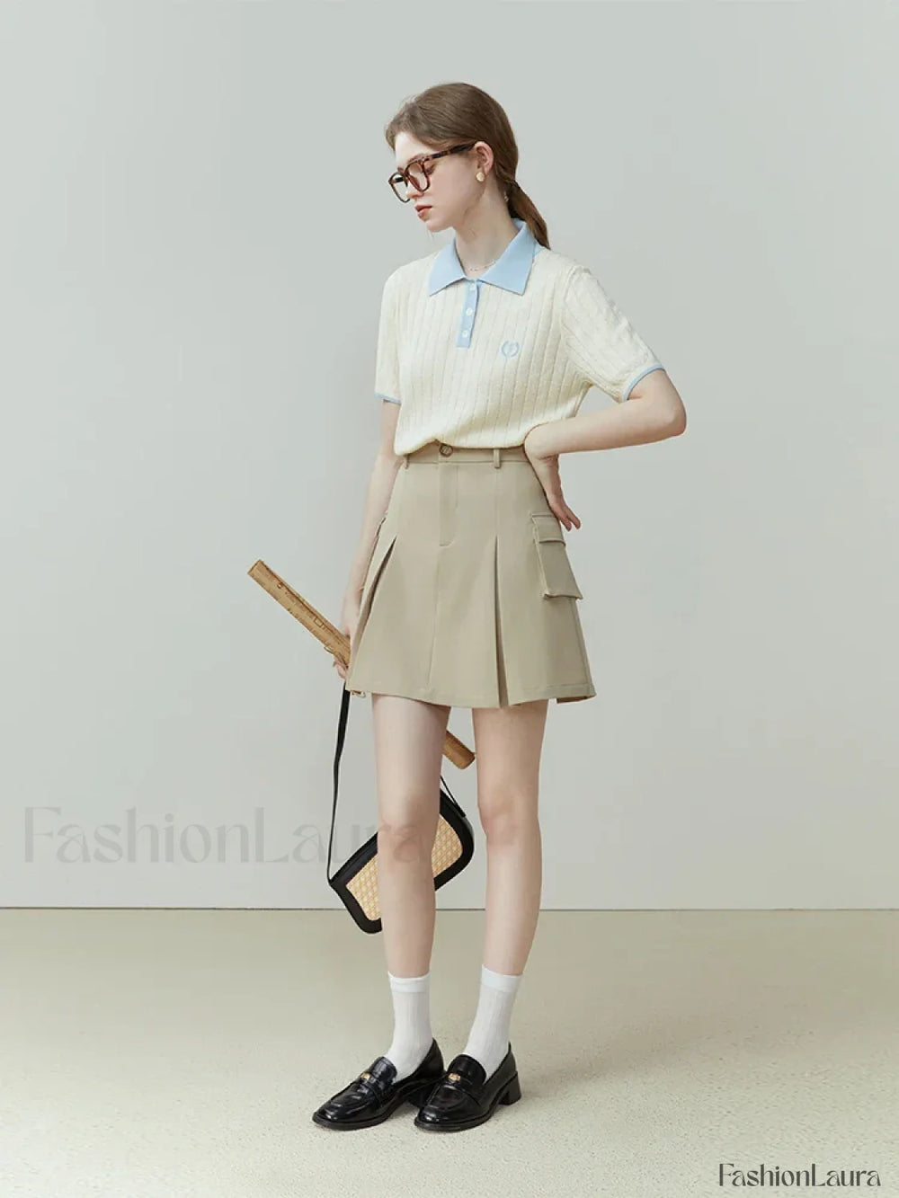 College Style Color Matching T Shirt