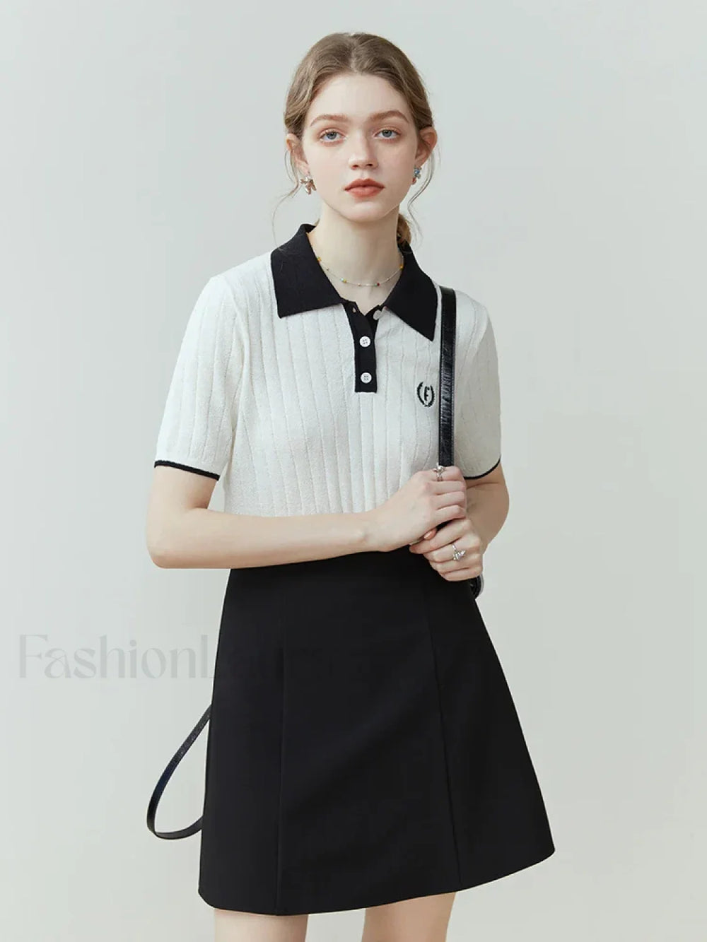 College Style Color Matching T Shirt