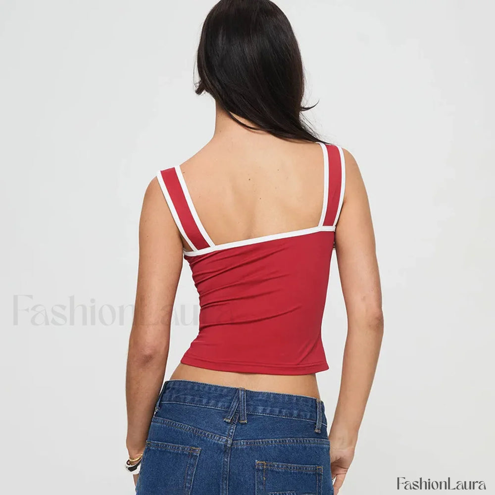 Color Block Square Crop Top