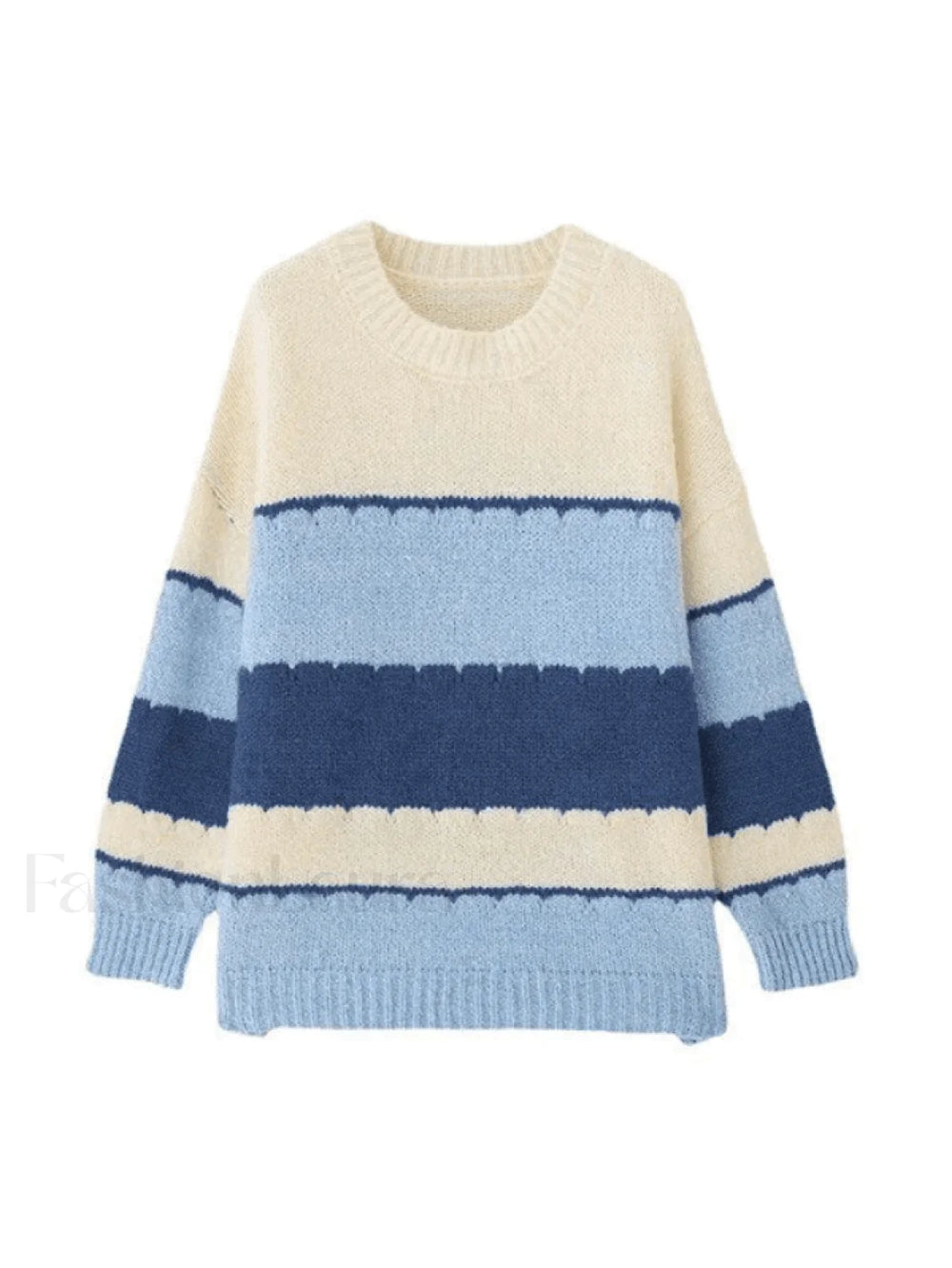 Color Block Striped Sweater Blue / ONE SIZE Sweaters