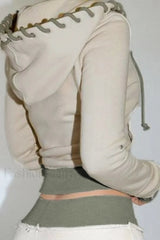 Contrast Color Patchwork Zipper Hoodie