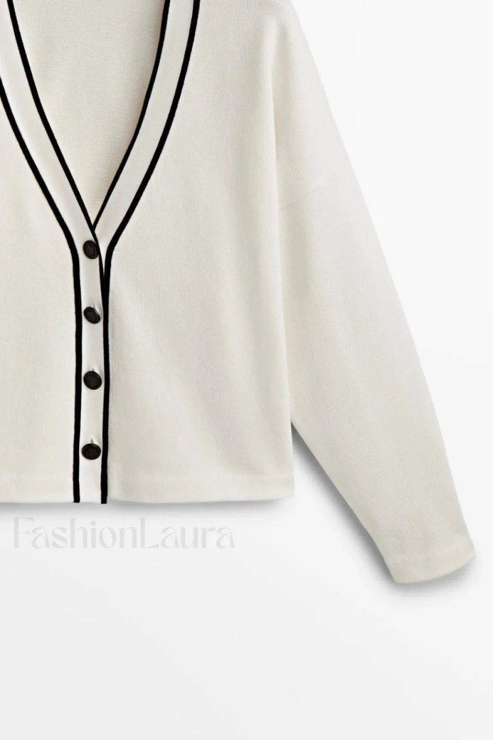 Contrast Knit College Cardigan