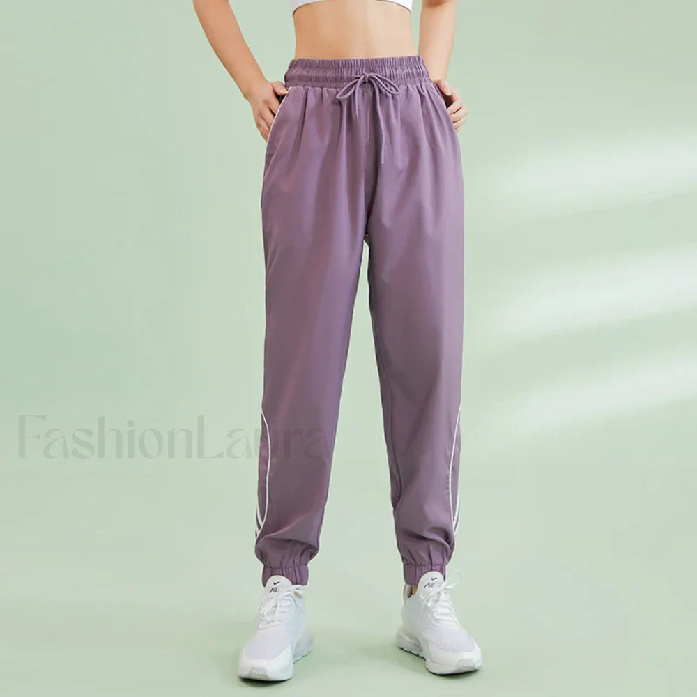 Contrasting Colors Side Pocket Sweatpants