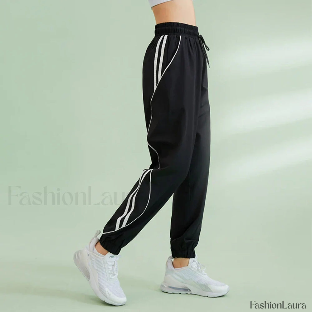 Contrasting Colors Side Pocket Sweatpants black / S