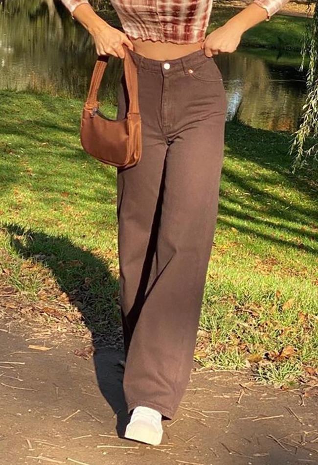 Corduroy Straight Leg Pants Pants