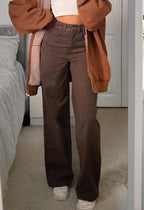 Corduroy Straight Leg Pants Pants