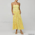 Corset Ruffle Midi Dress