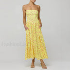 Corset Ruffle Midi Dress