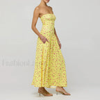 Corset Ruffle Midi Dress