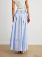 Cotton A Line Skirt With Pockets Skirts