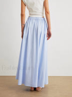 Cotton A Line Skirt With Pockets Skirts