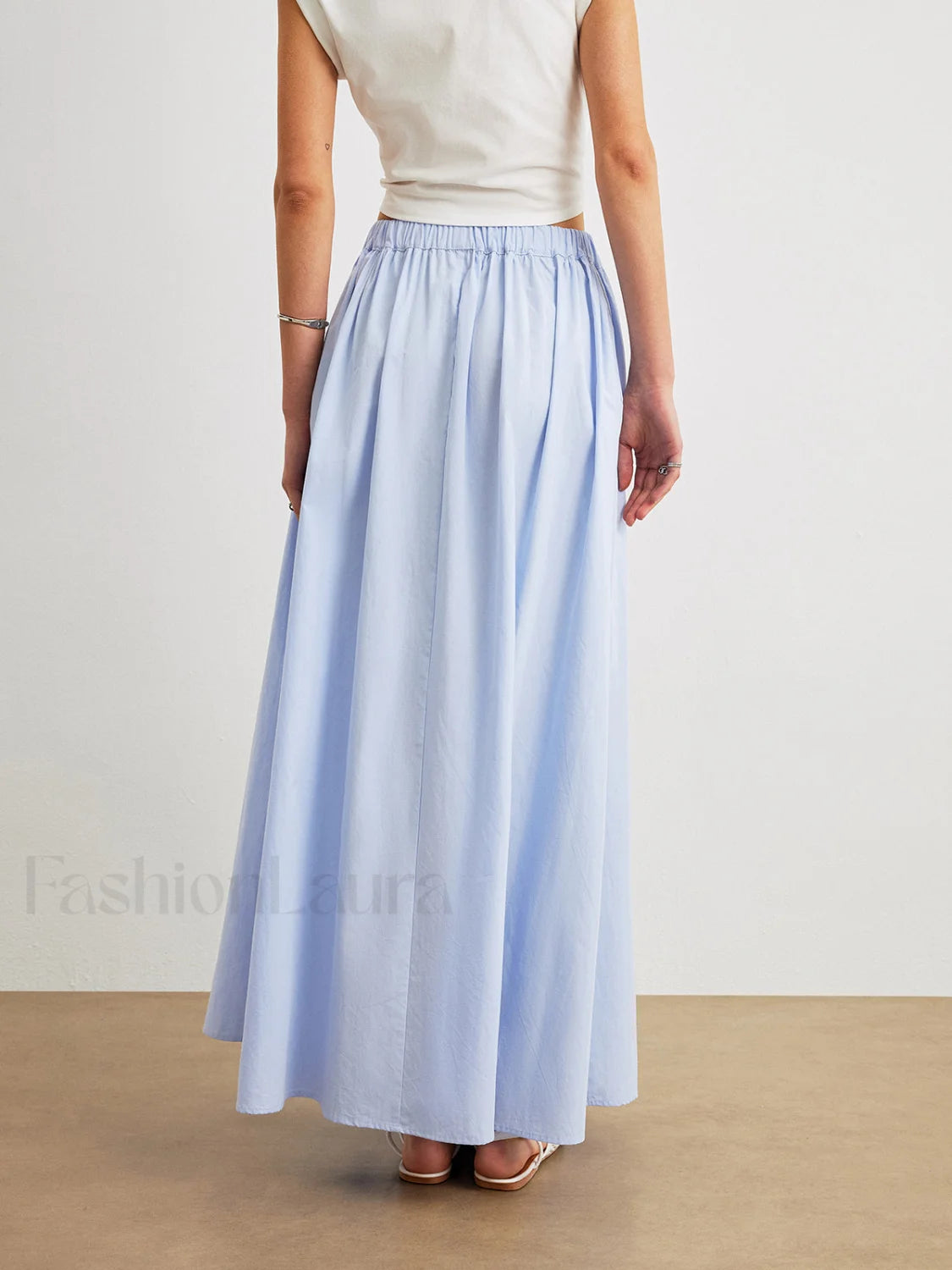 Cotton A Line Skirt With Pockets Skirts