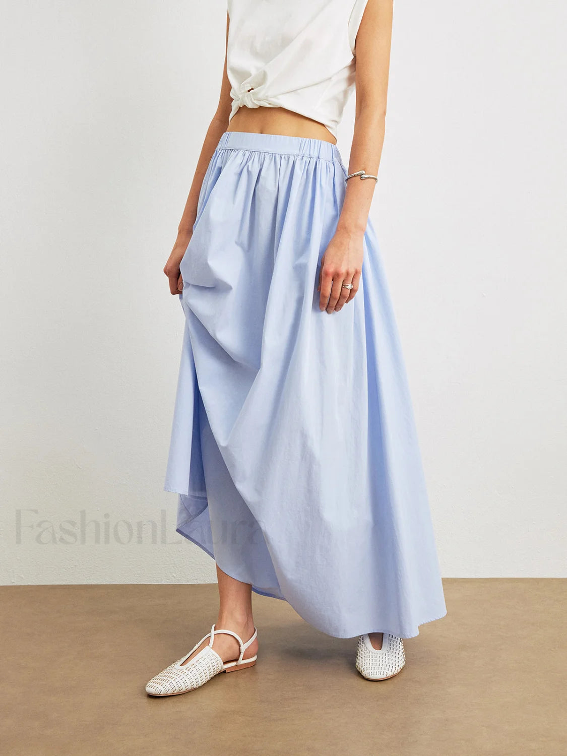 Cotton A-Line Skirt With Pockets Secondary image