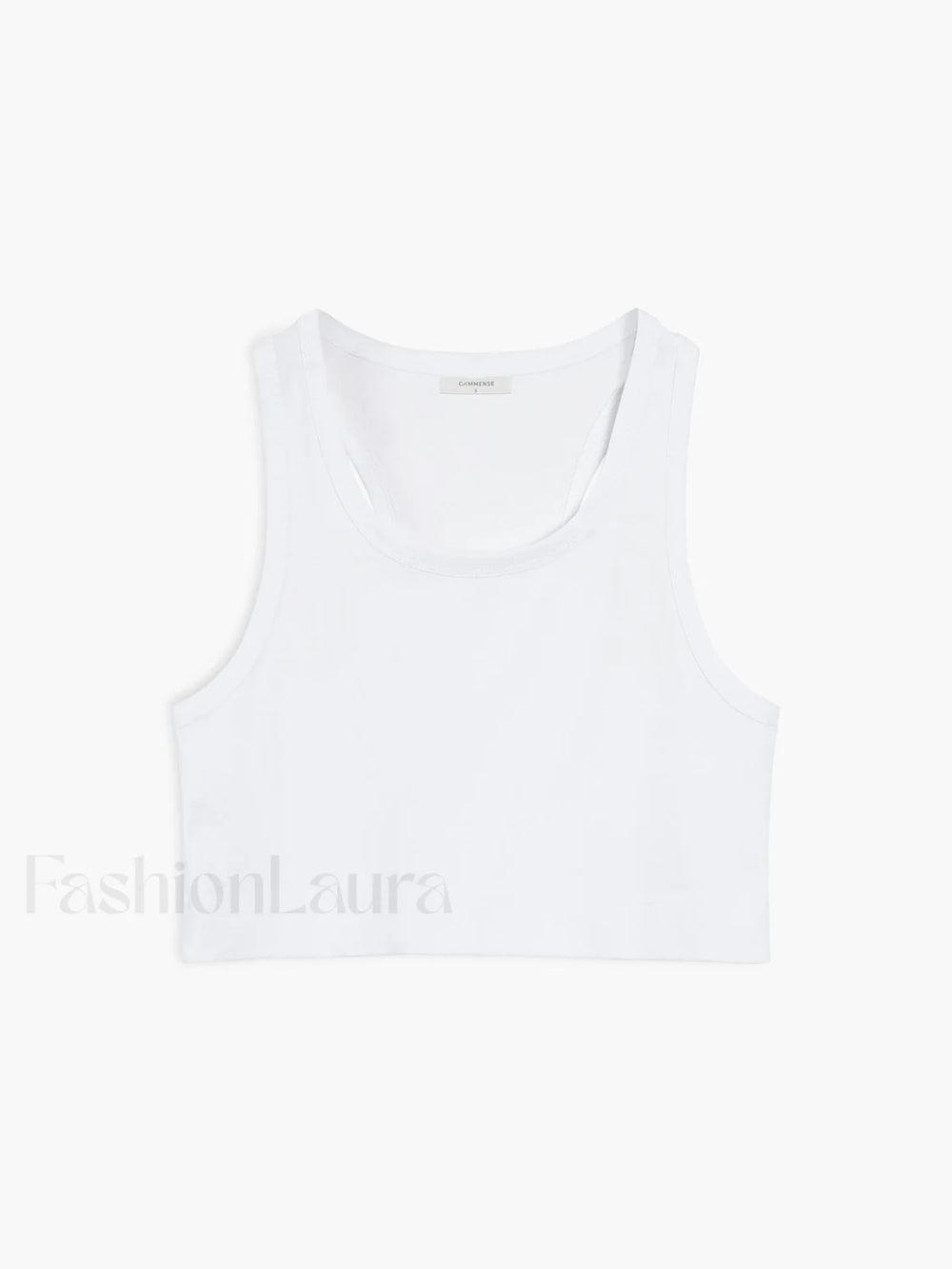 Cotton Blends Cropped Strappy Top Tank Tops & Camis