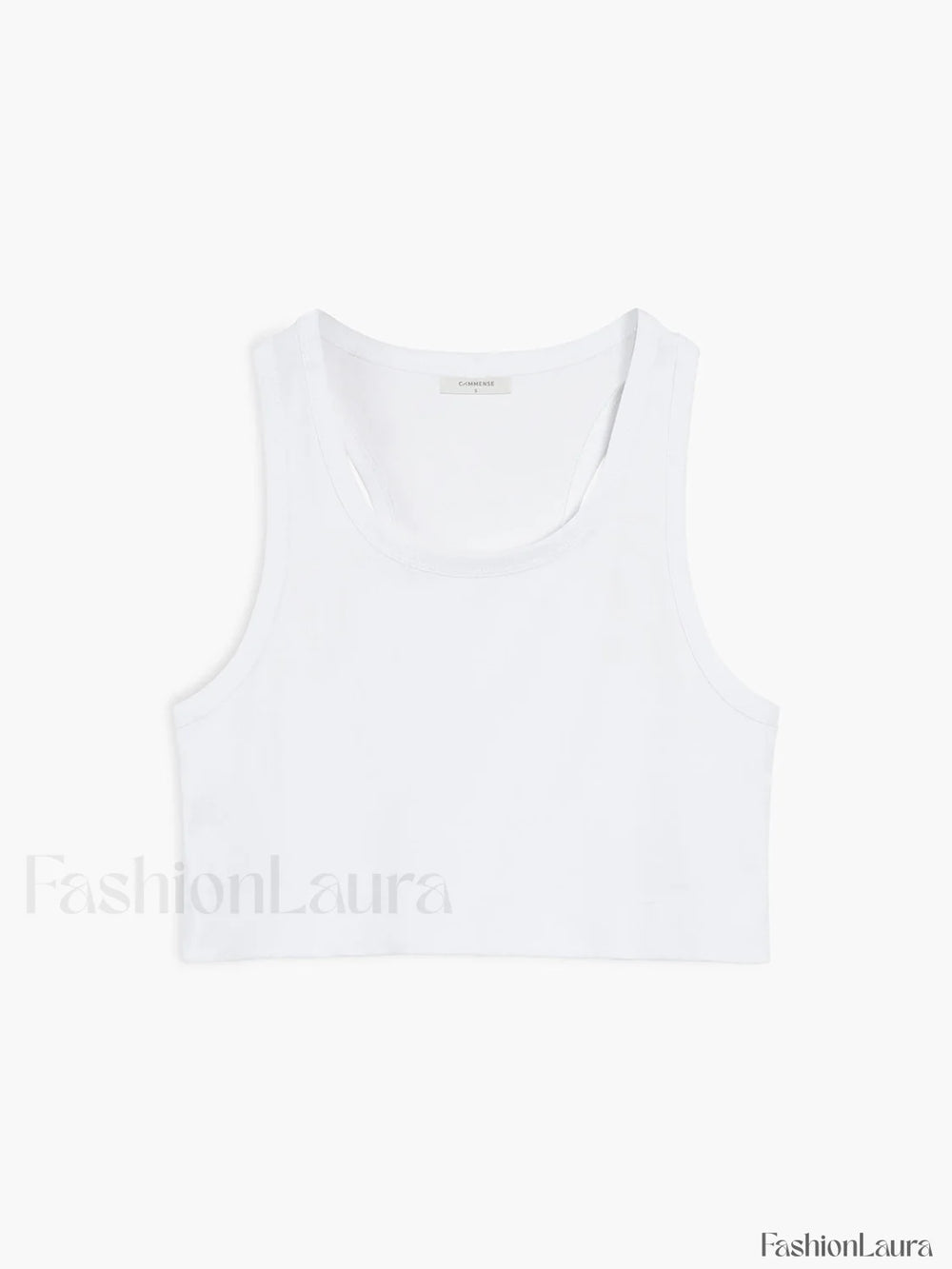 Cotton Blends Cropped Strappy Top Tank Tops & Camis