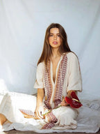 Cotton Flare Sleeve Boho Dress