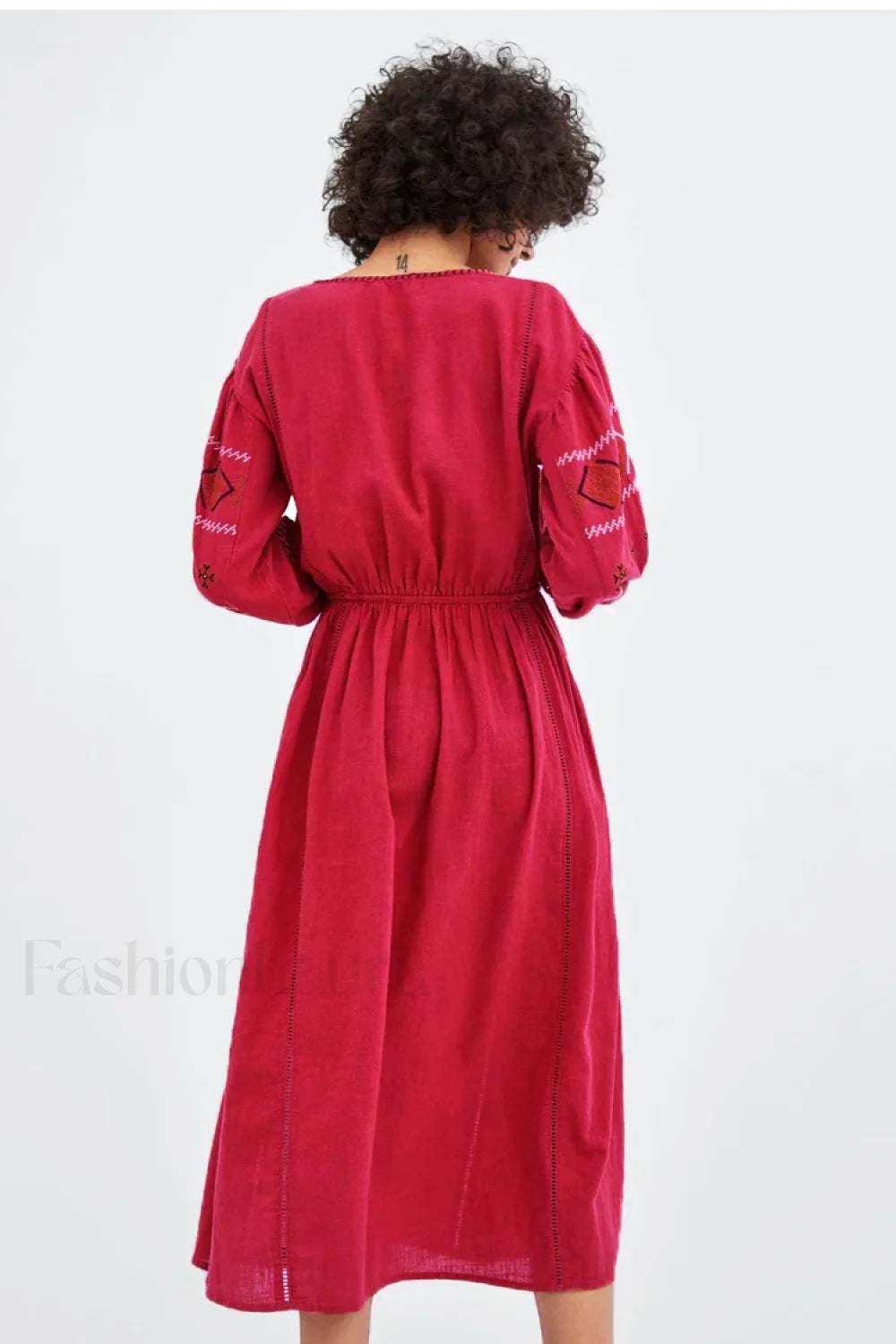 Cotton Floral Tassel Boho Dress