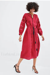 Cotton Floral Tassel Boho Dress