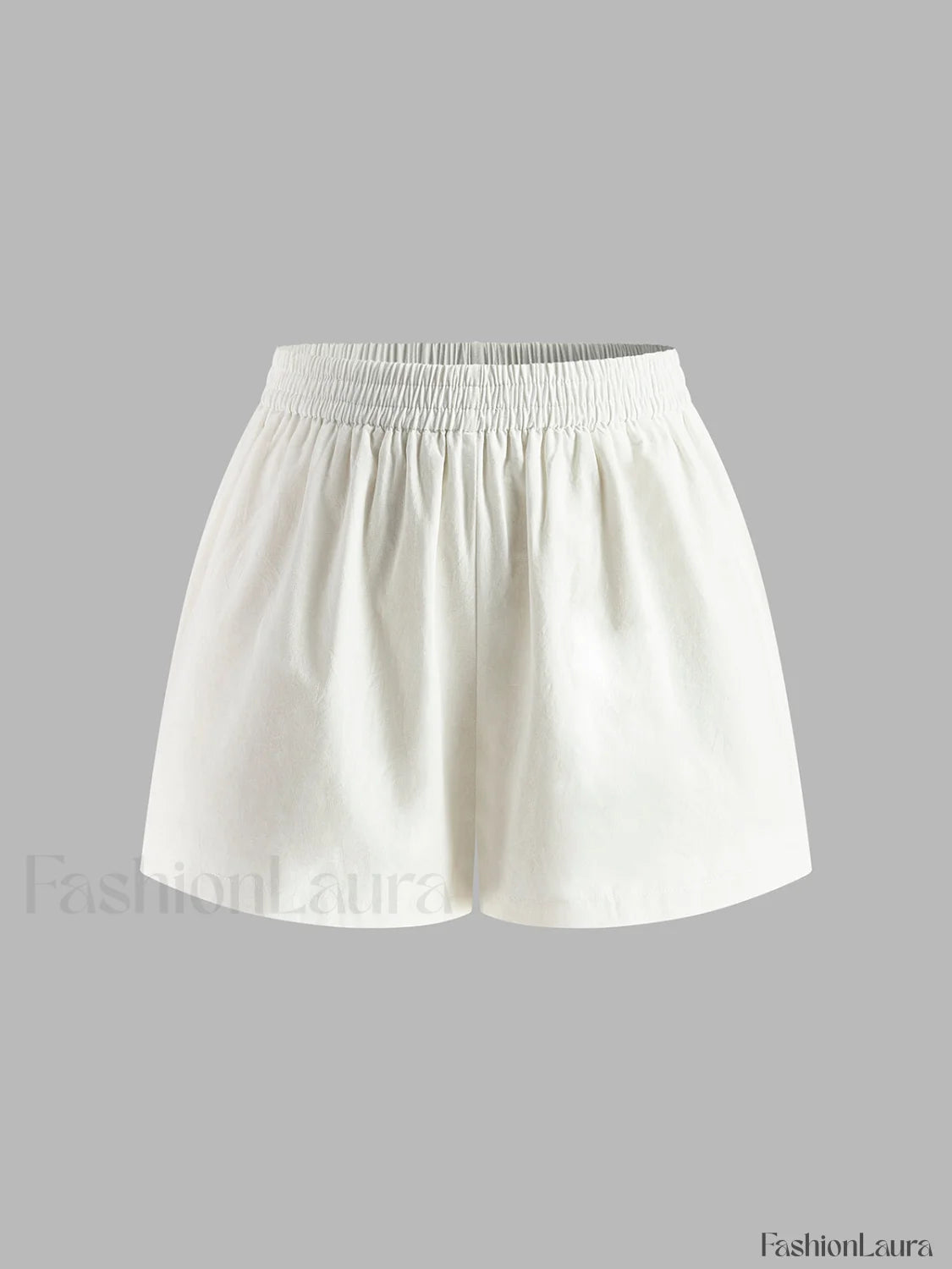 Cotton & Linen Backless Halter Top With Shorts Set Short Sets