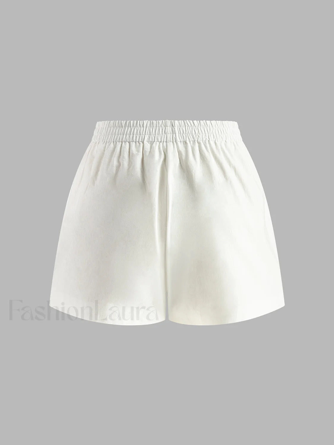 Cotton & Linen Backless Halter Top With Shorts Set Short Sets