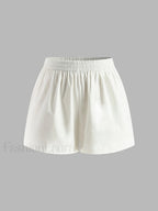 Cotton & Linen Backless Halter Top With Shorts Set Short Sets