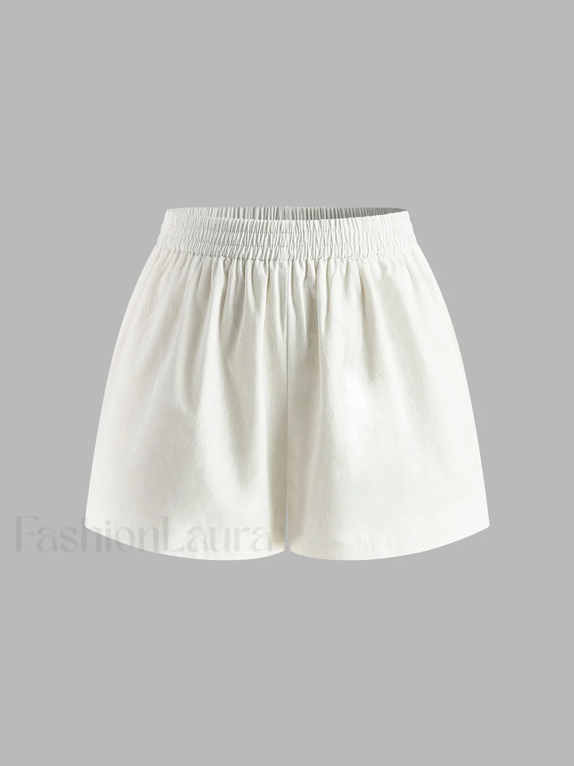 Cotton & Linen Backless Halter Top With Shorts Set Short Sets