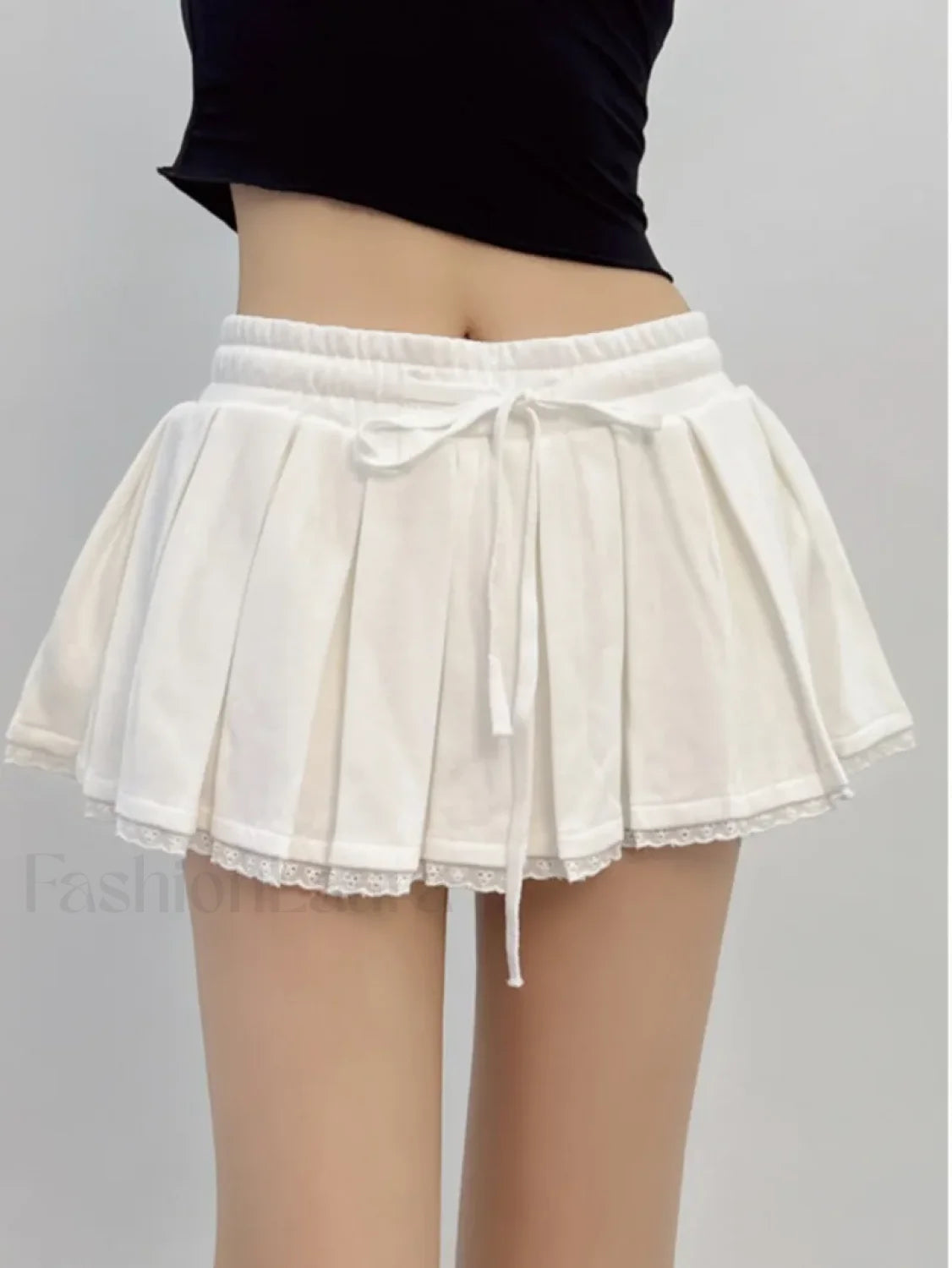Cotton Looped Fluffy Patchwork Skirt Secondary image
