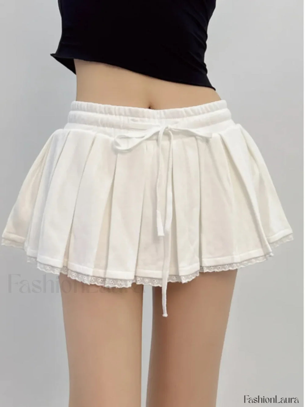 Cotton Looped Fluffy Patchwork Skirt