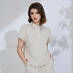 Cotton Summer Short Sleeved T Shirt