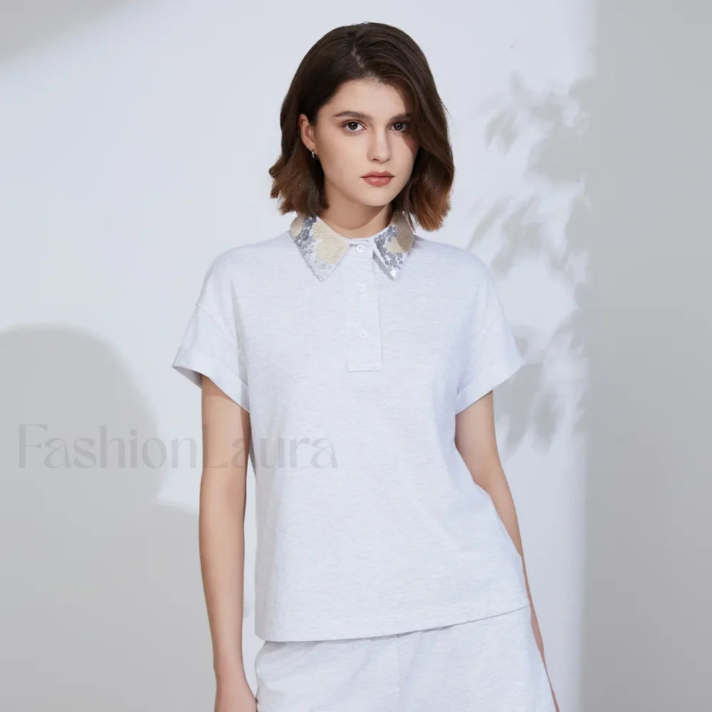 Cotton Summer Short Sleeved T Shirt