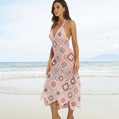 Crochet Ethnic Knit Boho Dress