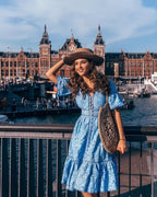 Crochet Knitted Set Boho Dress
