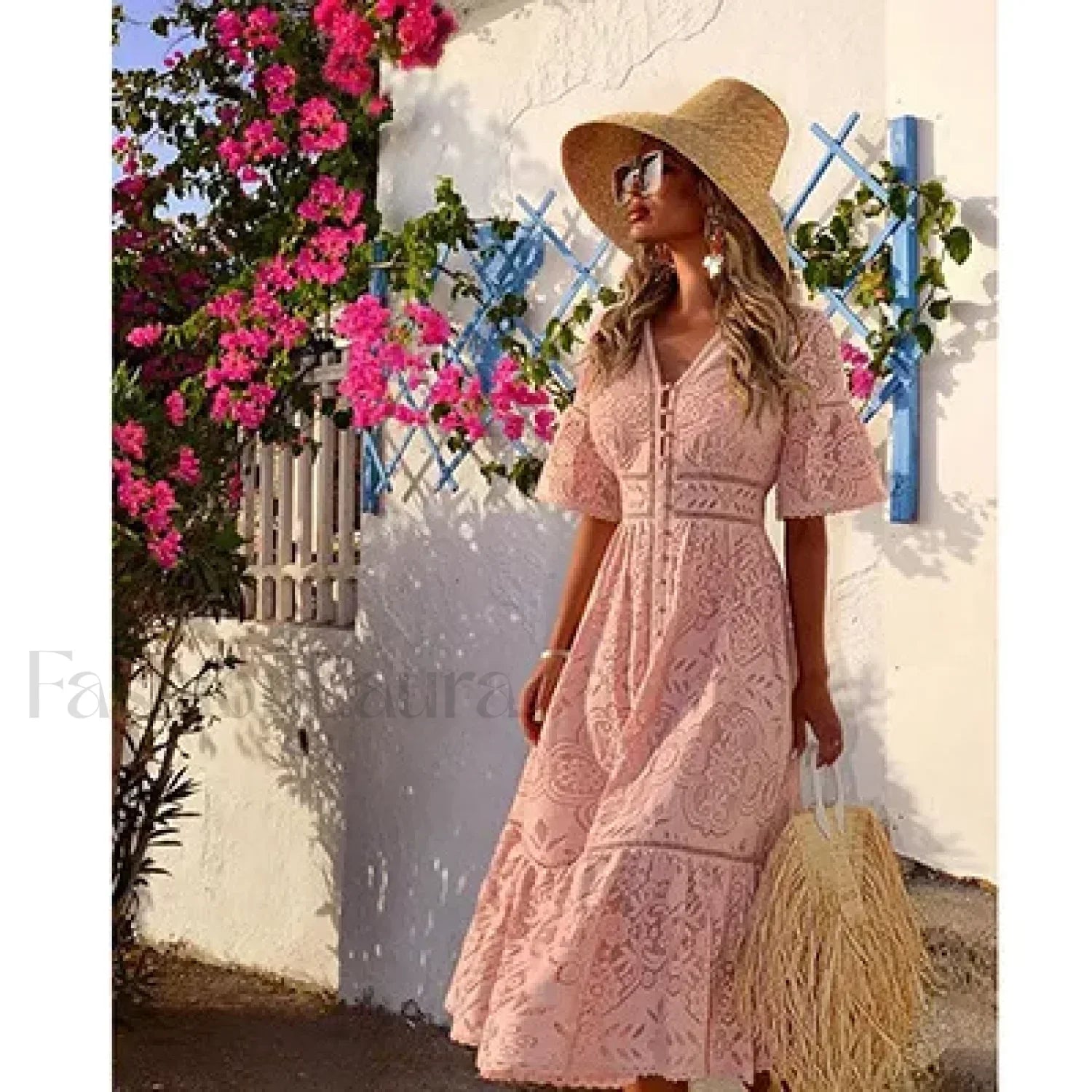 Crochet Knitted Set Boho Dress Main image