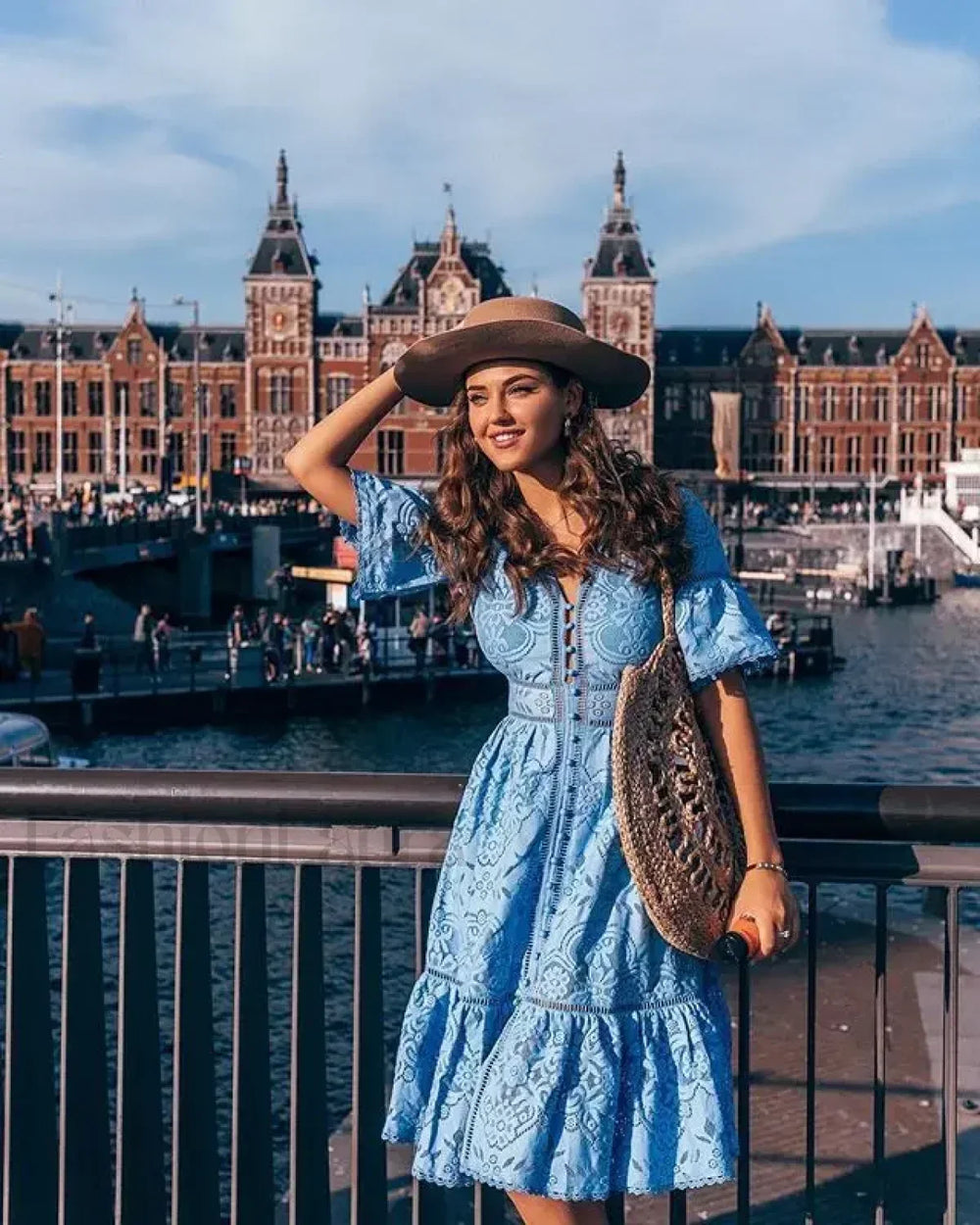 Crochet Knitted Set Boho Dress