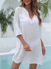 Crochet See Through Sleeveless Cover Up