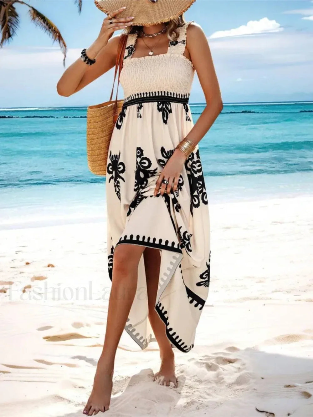 Cross Strap Ankle Boho Dress