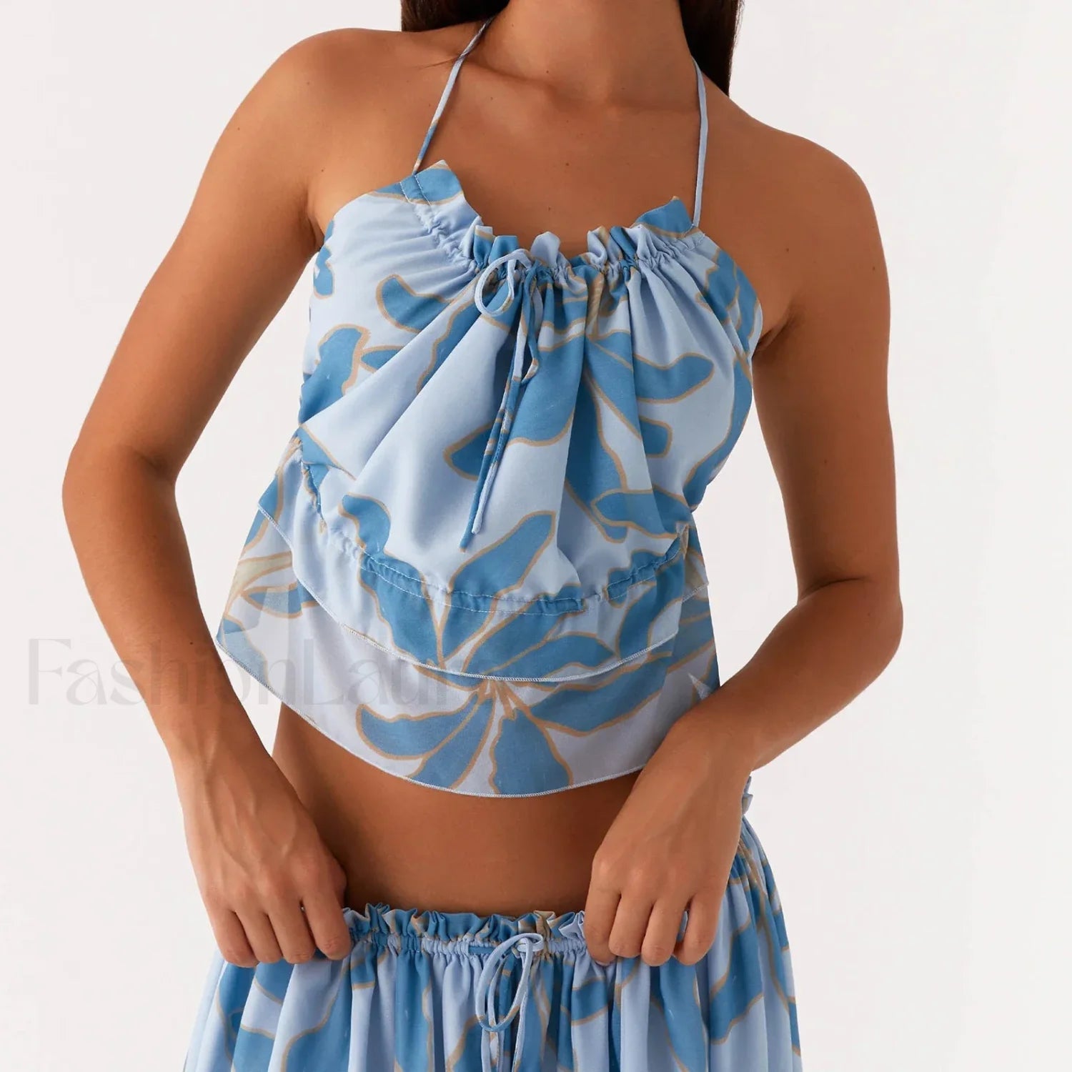 Cross-Strap Backless Crop Top Secondary image