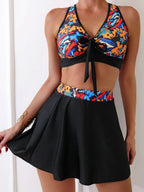 Cross Strap Padded Three Piece Set