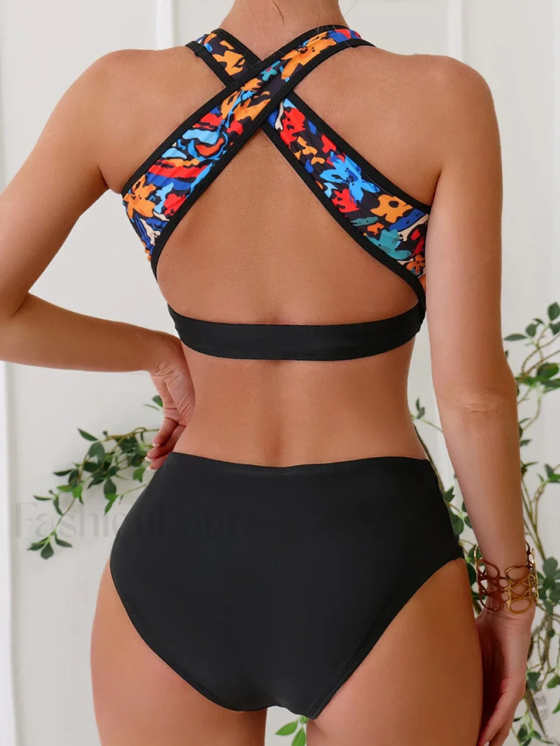Cross Strap Padded Three Piece Set