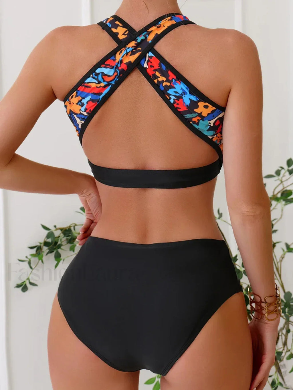 Cross Strap Padded Three Piece Set