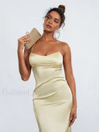 Cross Tie Slip Spaghetti Maxi Dress