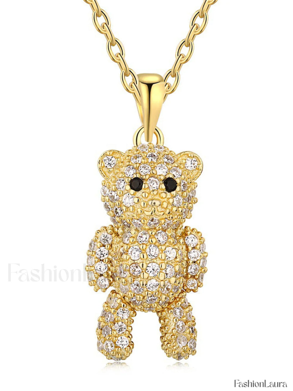Crystal Bear Necklace Jewelry