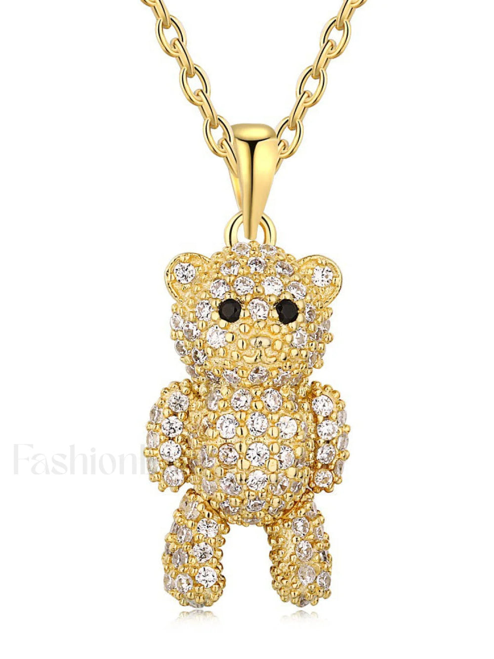 Crystal Bear Necklace Jewelry