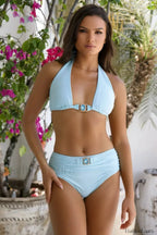 Crystal Rhinestone Brazilian Bikini Set multi color1 / S