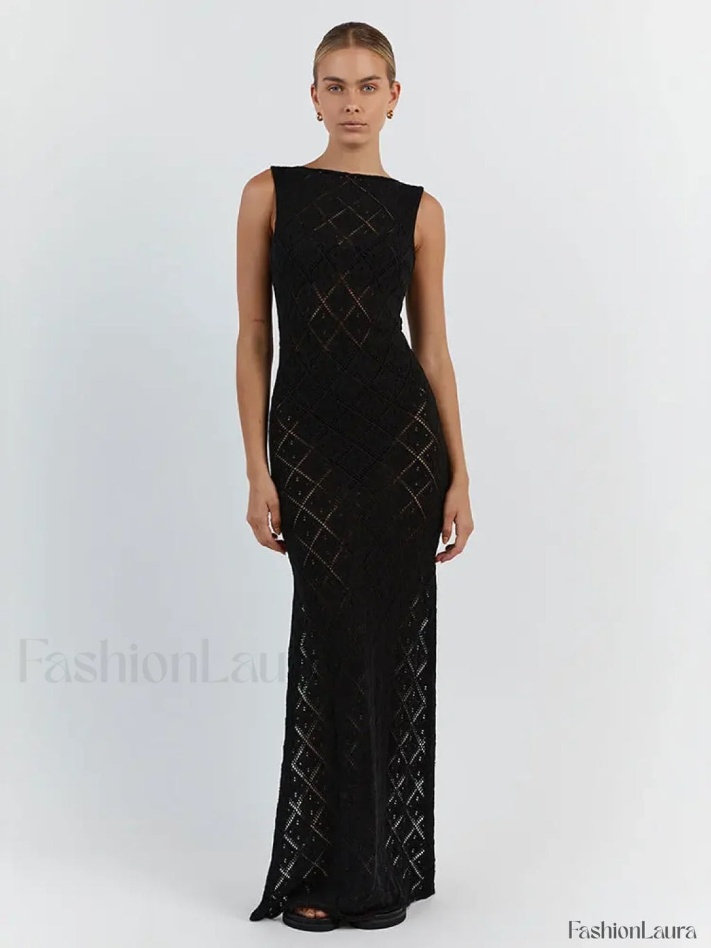 Cut Out Slit Knit Mesh Pareo Tunic Style Cover ups