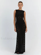 Cut Out Slit Knit Mesh Pareo Tunic Style Cover ups