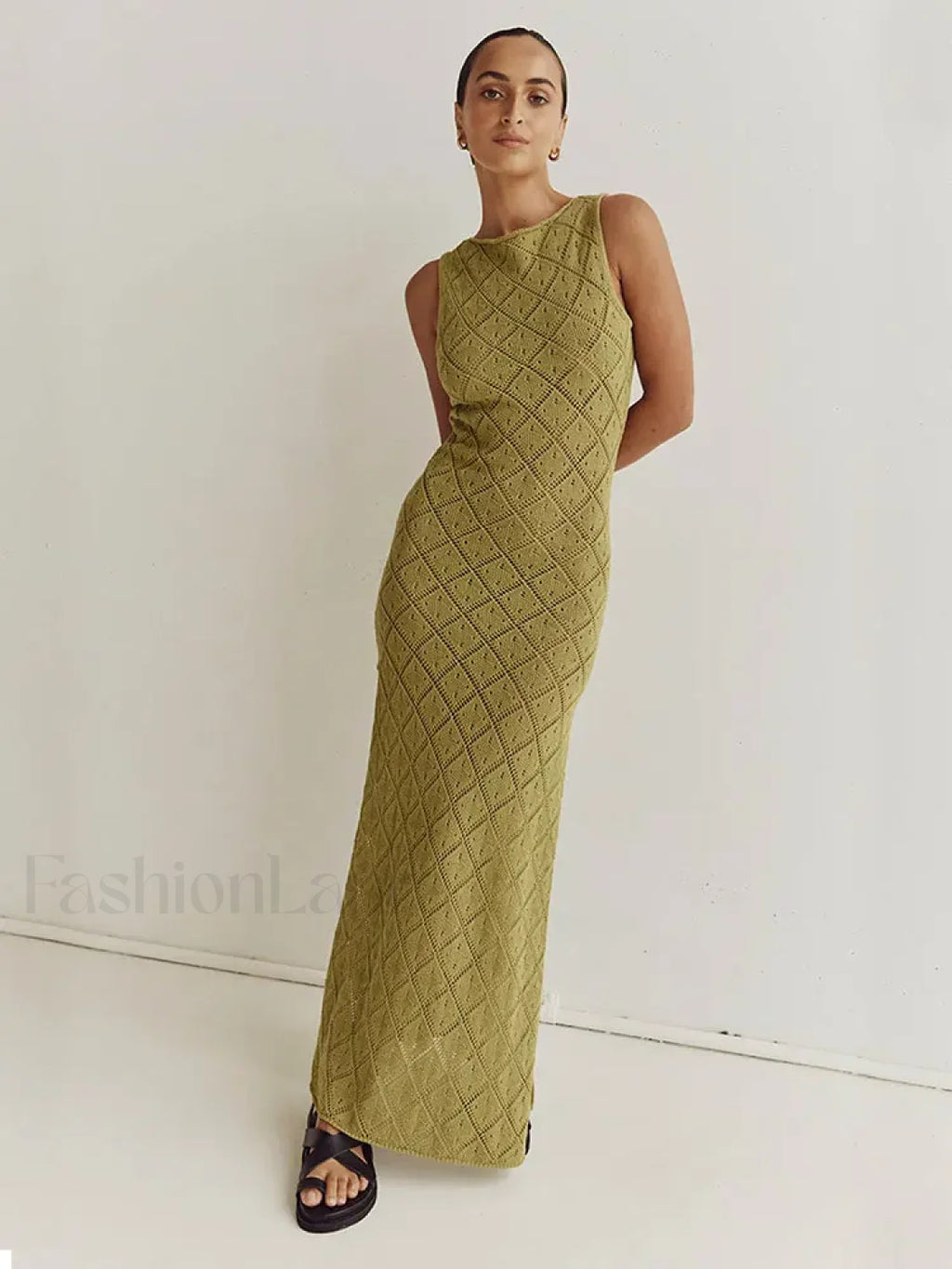 Cut Out Slit Knit Mesh Pareo Tunic Style Cover ups