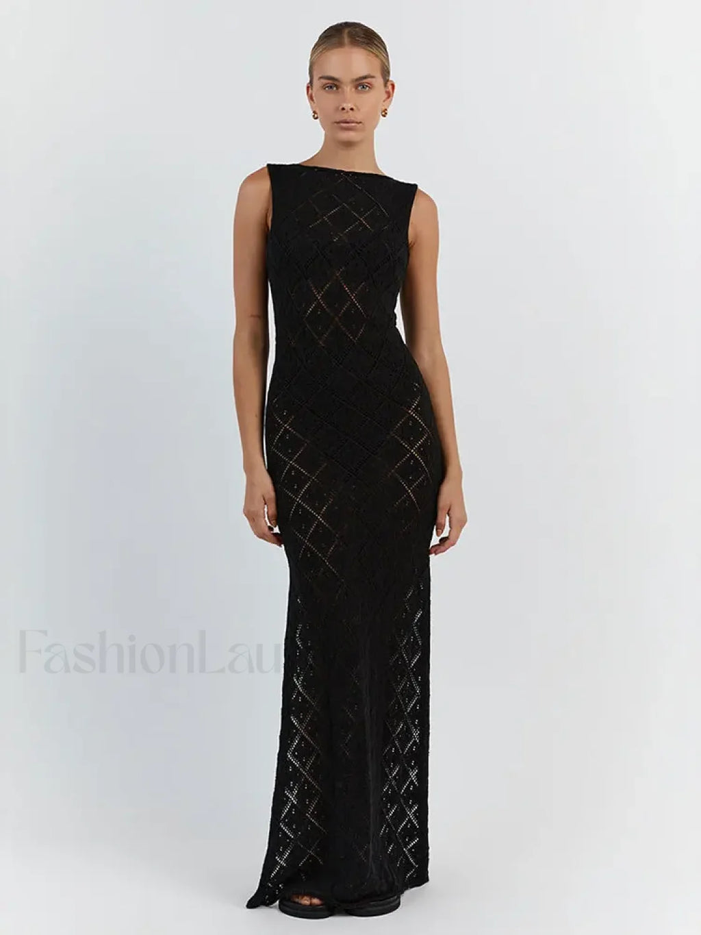 Cut Out Slit Knit Mesh Pareo Tunic Style Cover ups