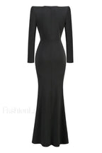 Cutout Crepe Stylish V Neck Dress