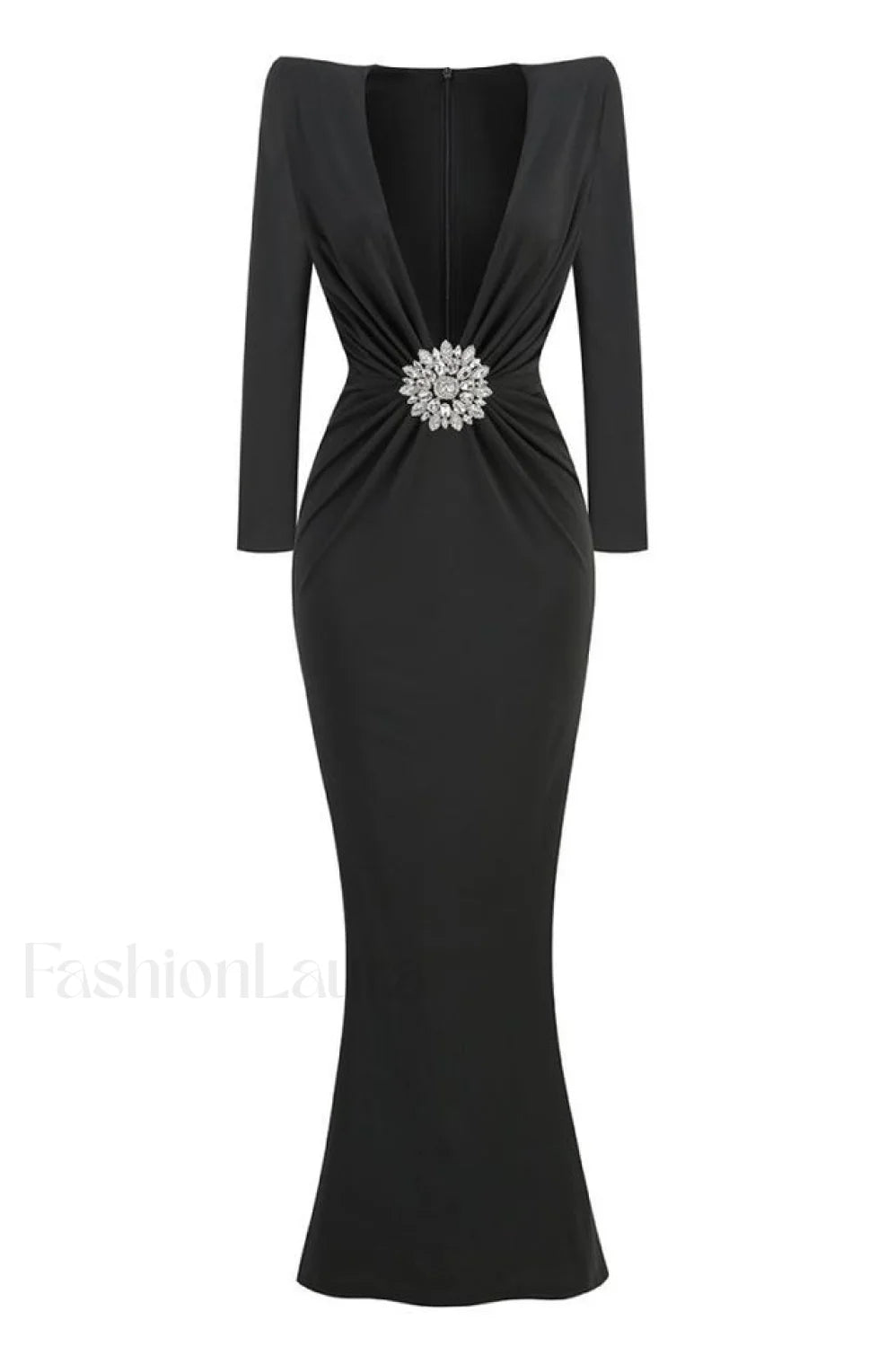 Cutout Crepe Stylish V-Neck Dress Secondary image